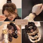 批发妇女的高感觉发饰冰丝小肠球头高马尾织物珍珠橡胶发带