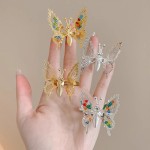 Women's Antique Hair Accessories Moving Butterfly Hairpin Tassel Internet Celebrity Top Clip Bangs Safe and Durable Hair Claw