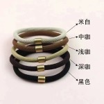 女性弹力高弹力发饰基本发环和高档织物绳简单高马尾的孩子