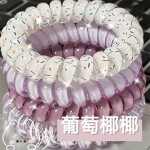 韩国女孩高品质夏季所有匹配发绳耐用发饰弹性橡胶葡萄椰子电话线设计
