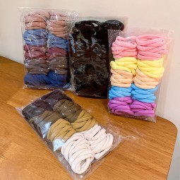 批发100件/袋5.5厘米厚高弹性基本发带甜美风格毛巾圈妇女和女孩发饰