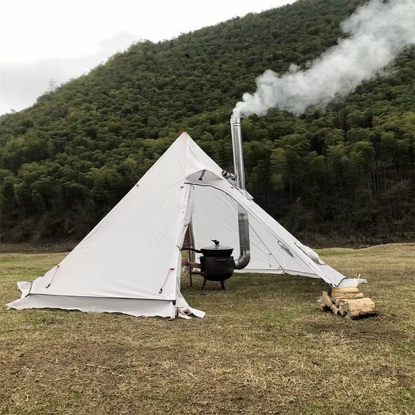 Octagonal Pyramid Tent Factory - Four Seasons Waterproof with Stove Hole