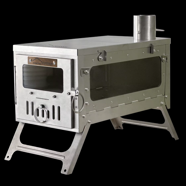 Titanium Tent Stove Supplier - 100% TA1 Lightweight Foldable with Chimney