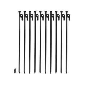 Tent Stakes Factory - Heavy Duty Forged Steel Metal Pegs 40cm-10pcs