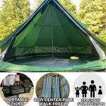 Green Tent Supplier - Teepee with Black Footprint 300D Oxford Fast Delivery