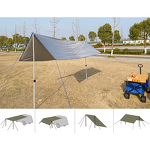 Car Side Awning Manufacturer - Suction Cup Sunshade Waterproof 2x3m Gray