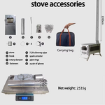Titanium Tent Stove Supplier - 100% TA1 Lightweight Foldable with Chimney