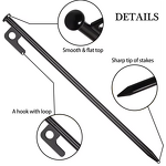 Tent Stakes Factory - Heavy Duty Forged Steel Metal Pegs 40cm-10pcs