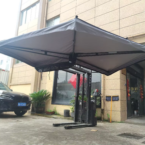 Car Awning Supplier - 270 Degree 2M Fan-Shaped Boneless Rain Canopy