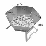 Portable BBQ Grill Factory - Foldable Square Stainless Steel Fire Pit