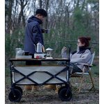 Camping Utility Cart Factory - All-Terrain Adjustable Handle Folding Wagon