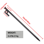 Tent Stakes Factory - Heavy Duty Forged Steel Metal Pegs 40cm-10pcs