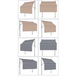 Outdoor Awning Factory - Folding Punch-free Manual Garden Balcony Awning