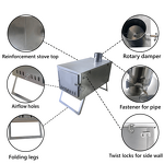 Lightweight Titanium Tent Stove Factory - Folding Backpack Stove with Chimney