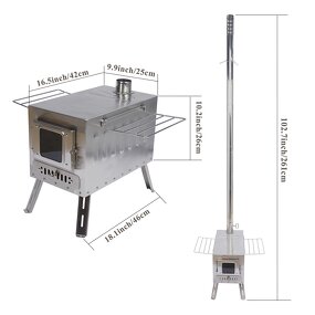 Large Camping Stove Factory - Stainless Steel Foldable Hot Tent Stove