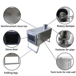Portable Stainless Steel Stove Supplier - Folding Camp Wood Stove with Pipes