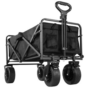 Camping Utility Cart Factory - All-Terrain Adjustable Handle Folding Wagon