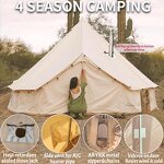Canvas Bell Tent Supplier - 4 Season Glamping Tents for 4/6/8 Person