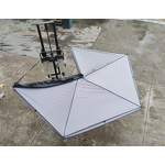 Car Awning Supplier - 270 Degree 2M Fan-Shaped Boneless Rain Canopy