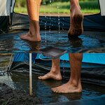 Camping Shower Mat Factory - Lightweight Foldable PVC Anti-Slip Base Mat