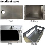 Titanium Wood Stove Factory - Portable with Side Glass and 2.2m Pipes