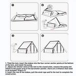 Inflatable Air Tent Supplier - 3x4M Large 4-6 Person Glamping Tents