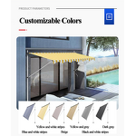 Outdoor Awning Factory - Folding Punch-free Manual Garden Balcony Awning