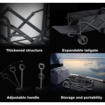 Camping Cart Manufacturer - Foldable Utility Wagon with Rear Tailgate