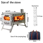 Titanium Tent Stove Supplier - 100% TA1 Lightweight Foldable with Chimney