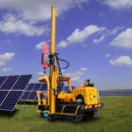 Ramming Machine Factory - Solar Pile Driver with Folded Hydraulic Hammer