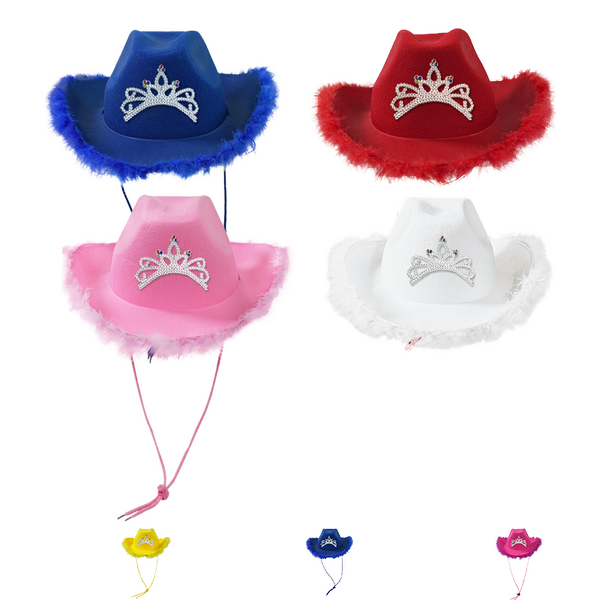 Princess Hat Supplier - Colorful Rhinestone Crown Striped