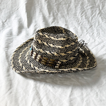 Beach Hat Supplier - Handmade Black White Two-Tone Woven