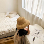 Kids Beach Hat Supplier - Retro Raffia Large Brim Bucket