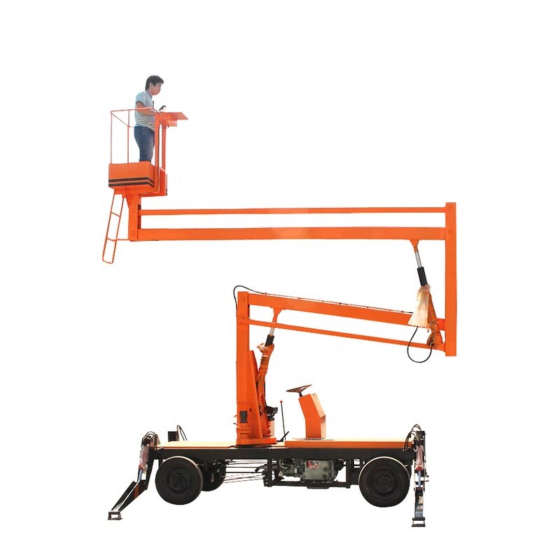 Trailer Boom Lift Factory - 16m Manual Telescopic Good Efficiency