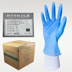 Cleanroom Nitrile Gloves Manufacturer - Industrial White Blue