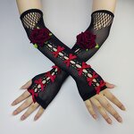 Halloween Gloves Manufacturer - HZS-25056 Punk Long Hollow