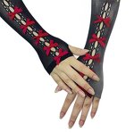 Halloween Gloves Manufacturer - HZS-25056 Punk Long Hollow