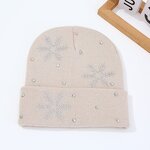 Snowflake Beanie Manufacturer - HZM-25623 Best-selling Diamond-studded