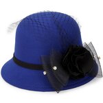 Wool Felt Bowler Supplier - HZM-60798 Women's 1920s Vintage