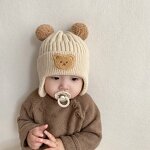 Toddler Beanie Supplier - HZM-60628 Cute Knitted Earflap