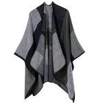 Acrylic Shawl Supplier - HZW-25056 New Women Poncho Cape
