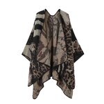 Hooded Cloak Manufacturer - HZW-25057 Fashion Women Tiger Skin