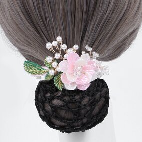 Hairnet Manufacturer - HZM-61214 Women Knit Hairnet Bun Cover