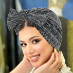 Ladies Turban Supplier - HZM-25589 Wrap with Bow Decoration