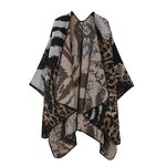 Hooded Cloak Manufacturer - HZW-25057 Fashion Women Tiger Skin