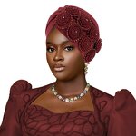 Nigerian Turban Supplier - HZM-25635 Auto Gele with Flower