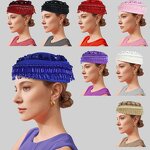 Vintage Turban Supplier - HZM-25237 Felt Fringe Derby Fascinator