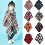 Kids Poncho Supplier - HZW-25062 Fashion Plaid Knitted