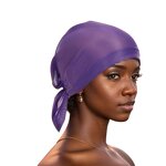 Triangle Headscarf Supplier - HZM-25587 Solid Designer Durags