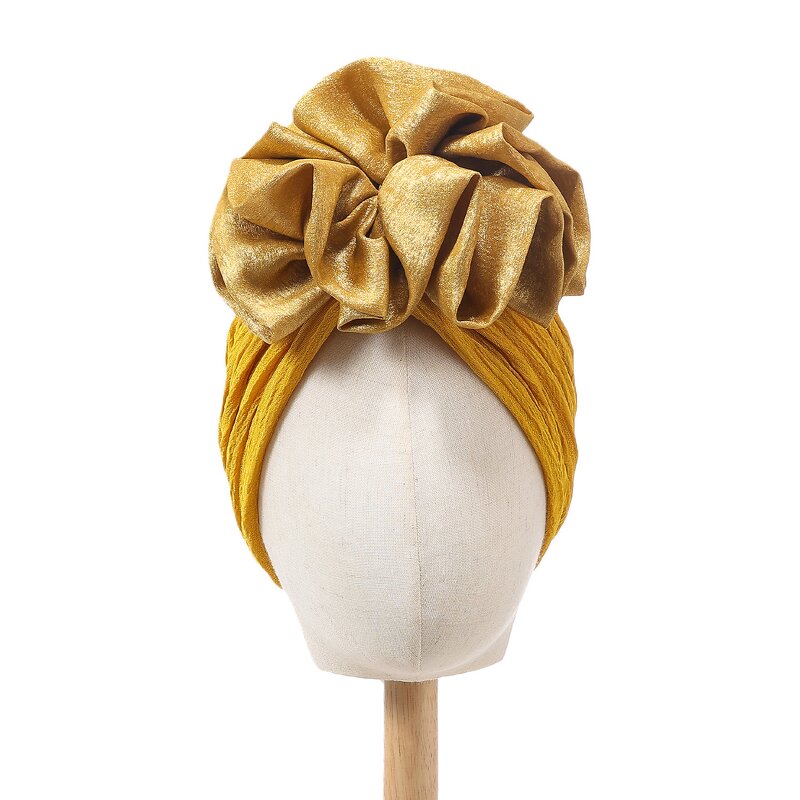 Turban Hat Manufacturer - HZM-25637 Women's Shiny Flower